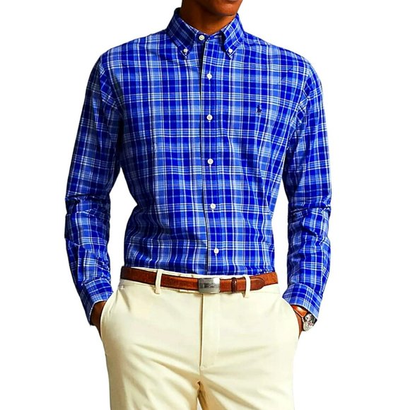 Ralph Lauren Shirts Ralph Lauren Shirt Mens Blue Plaid Buttondown